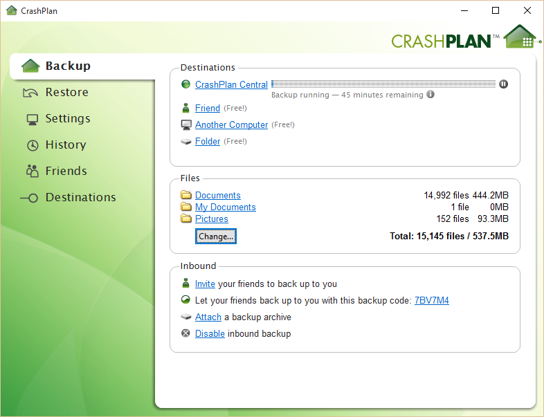 crashplan desktop app