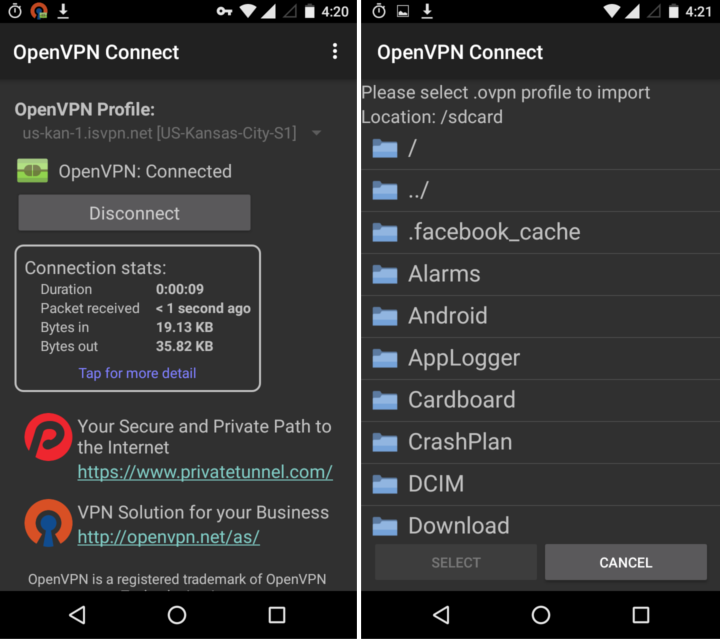 ironsocket openvpn android