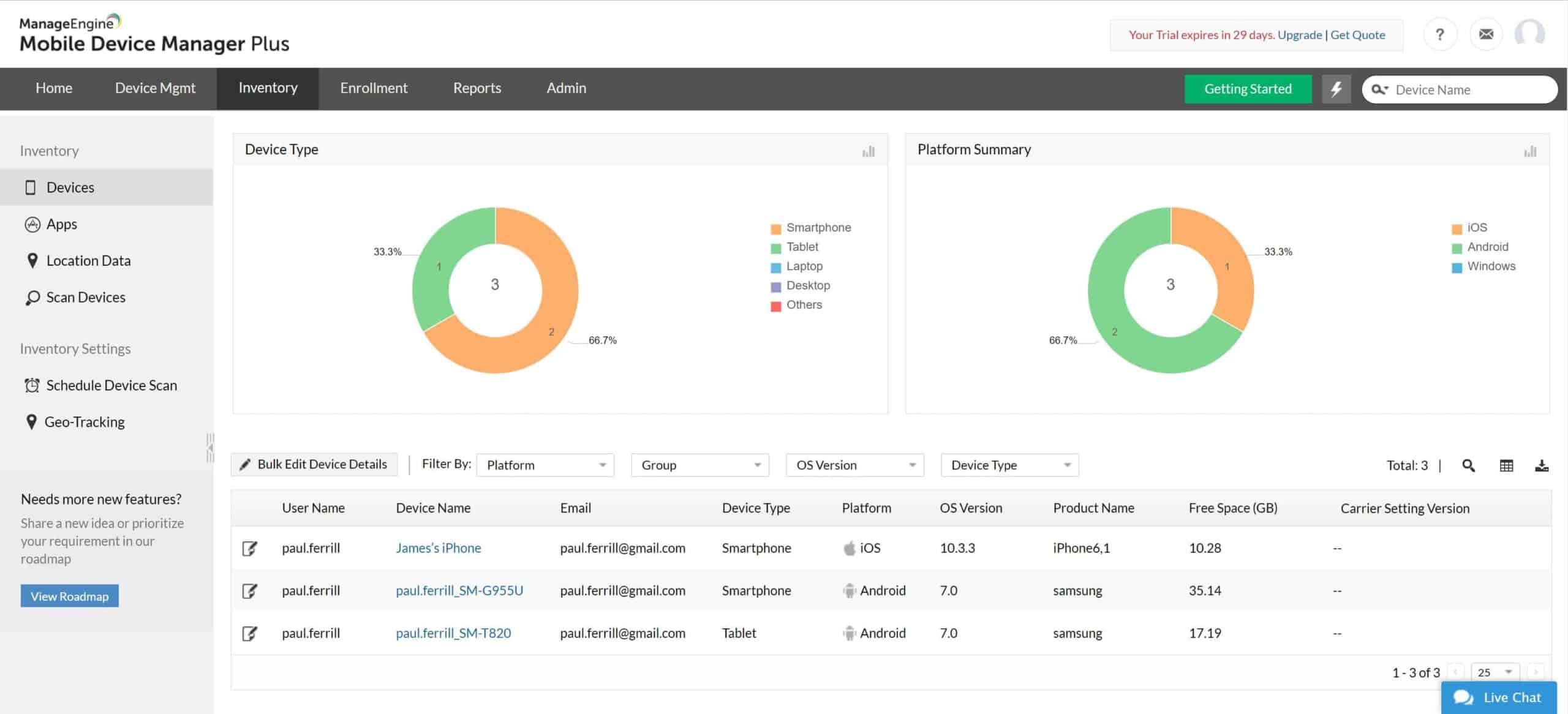 ManageEngine Mobile Device Manager Plus