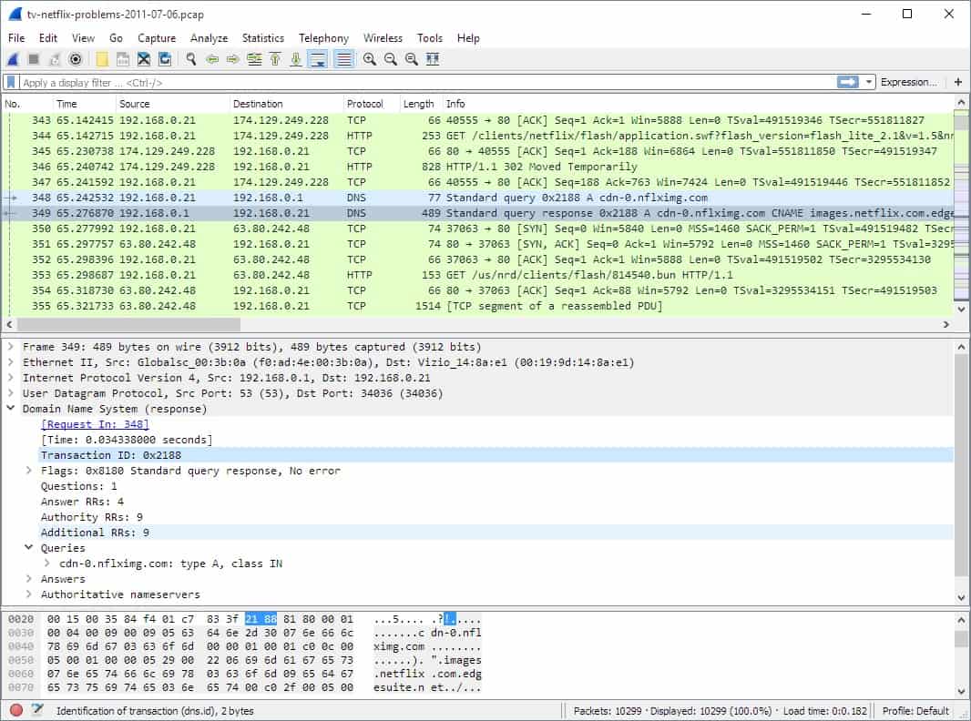 Wireshark main screen