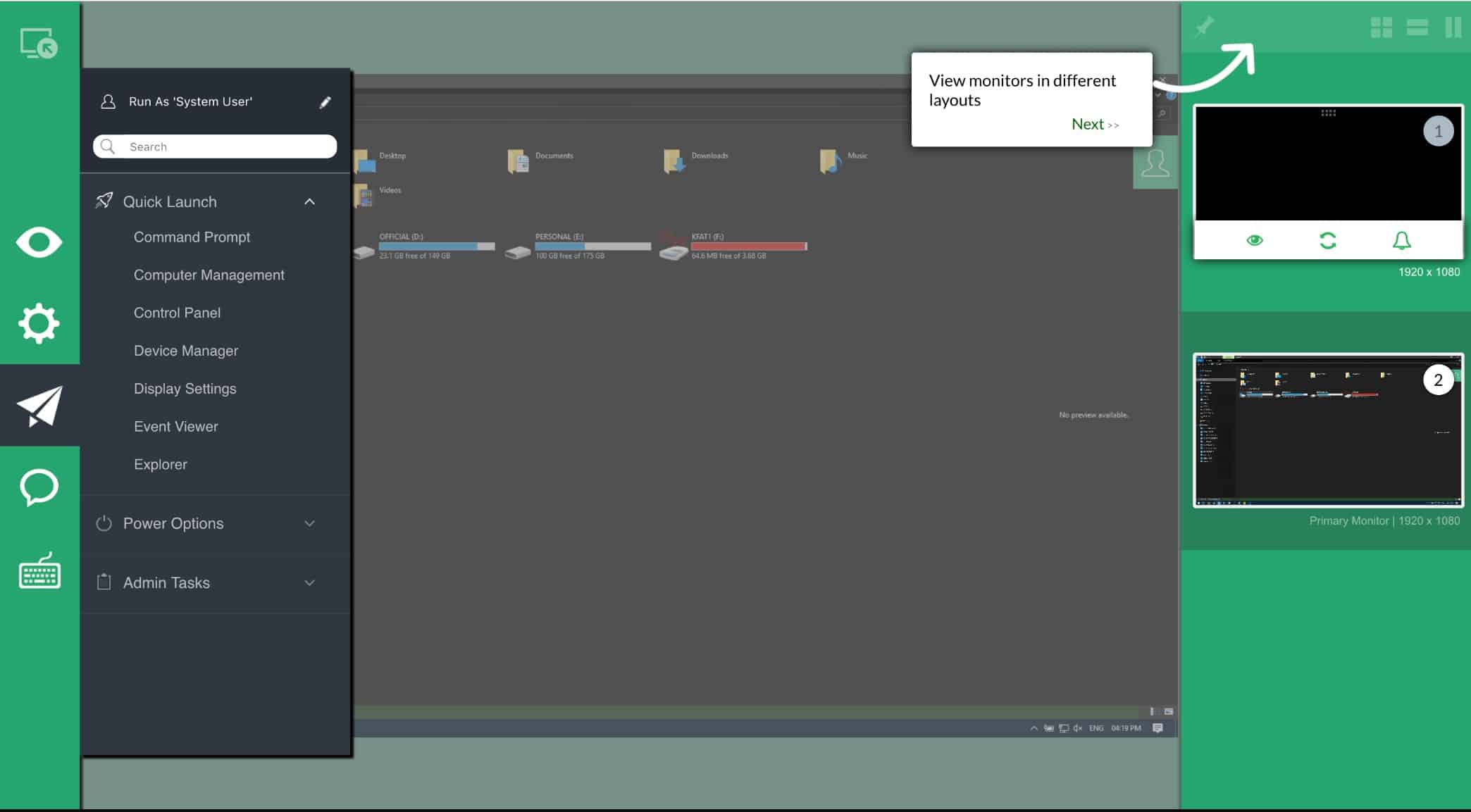ManageEngine Repote Access Plus Integrated Chat