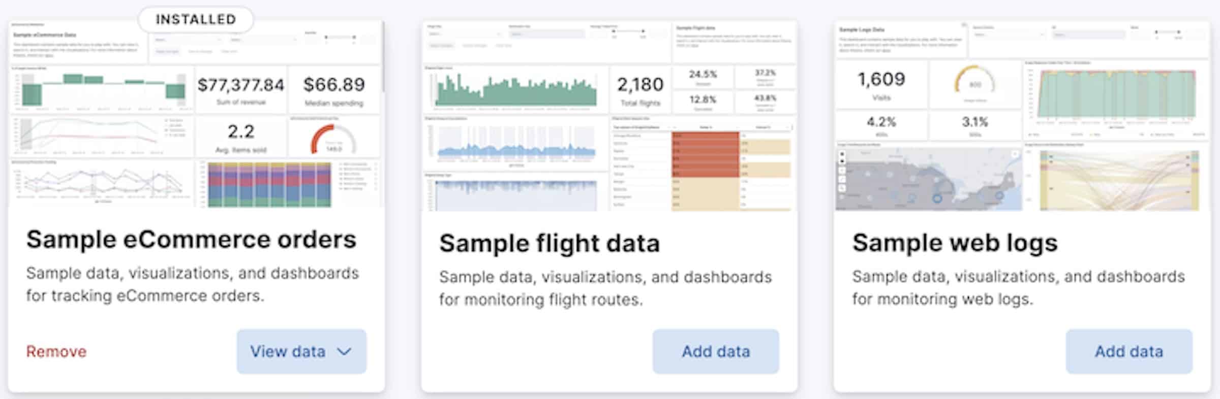 Add sample data to Kibana