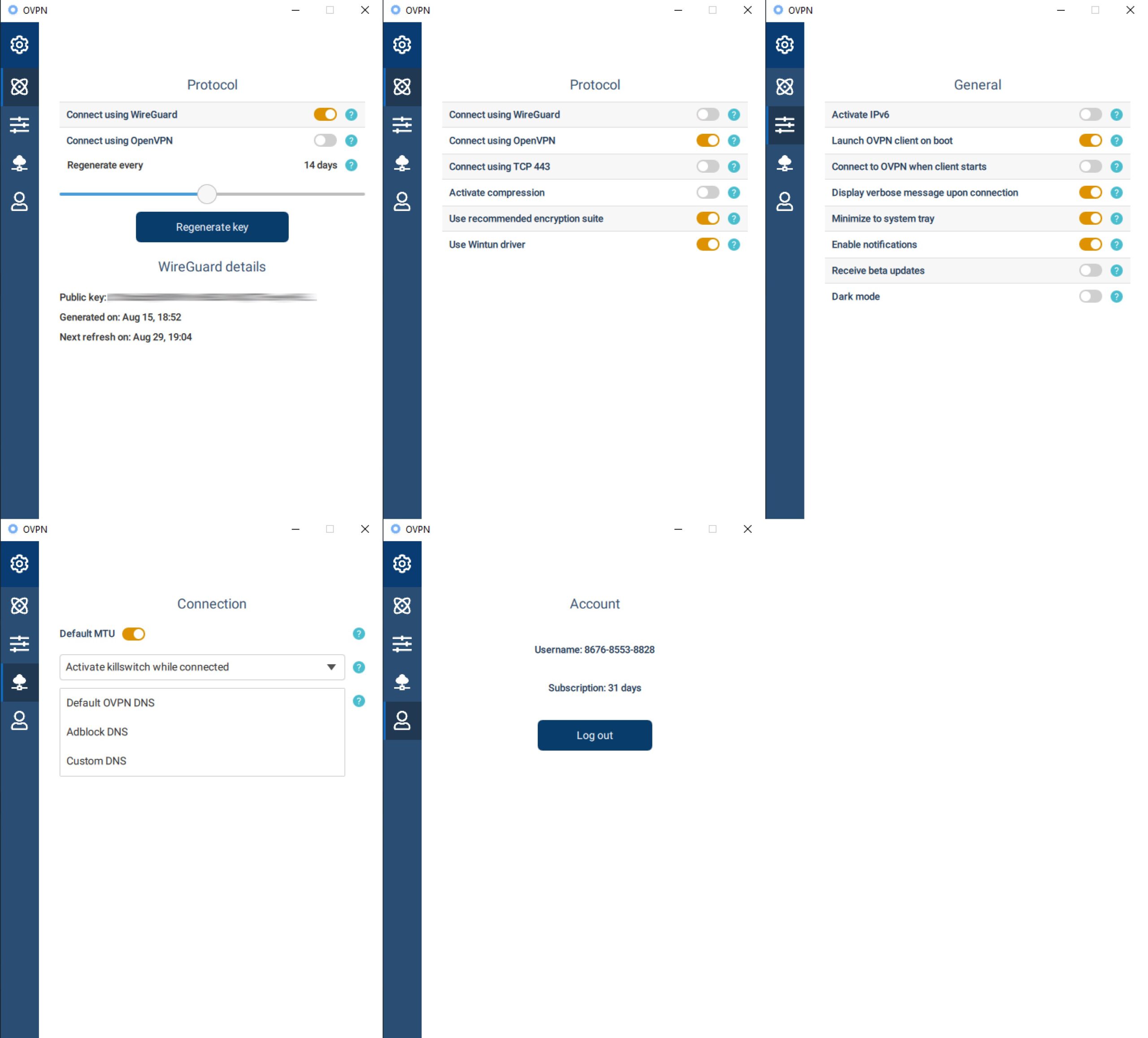 OVPN - App - Settings