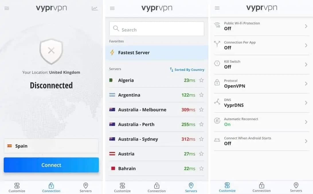 VyprVPN - App - Mobile