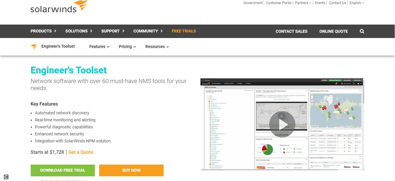 SolarWinds Engineer’s Toolset (ETS)