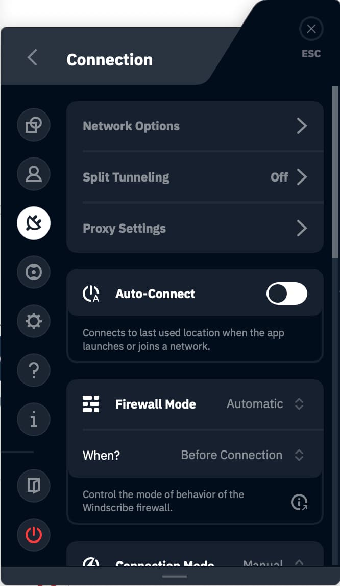 Windscribe - App - Settings