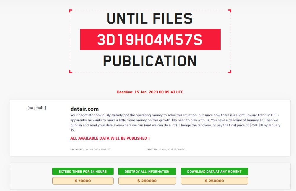 Datair LockBit ransomware