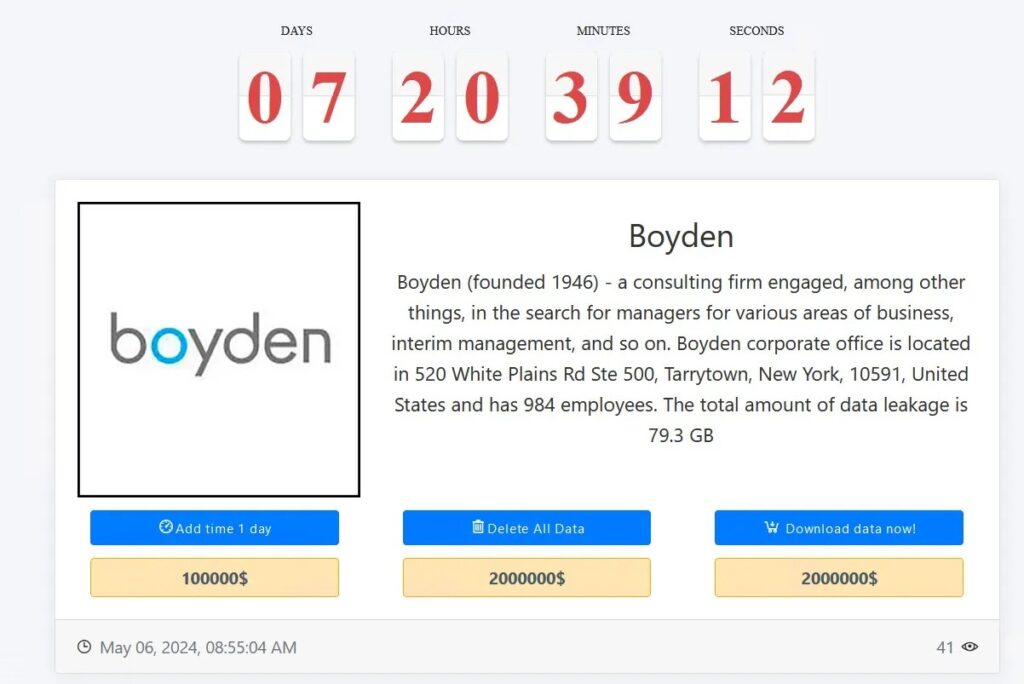 boyden medusa ransomware