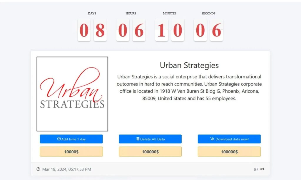 urban strategies ransomware