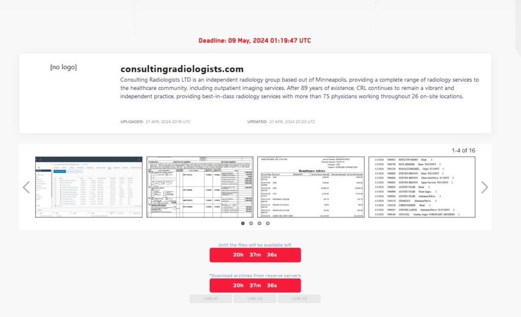 consulting radiologists lockbit ransomware