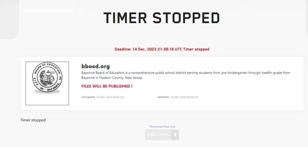 bayonne nj school ransomware 2