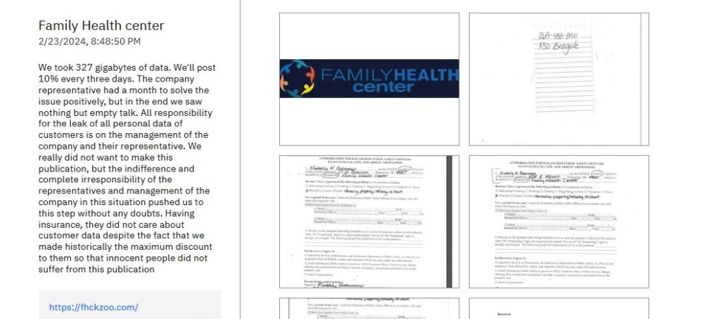 family health center ransomware