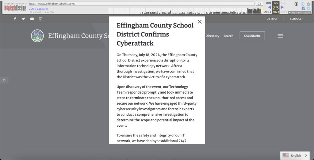 effingham schools cyber attack