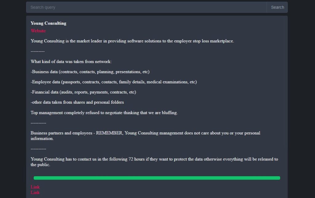 connexure young consulting ransomware blacksuit