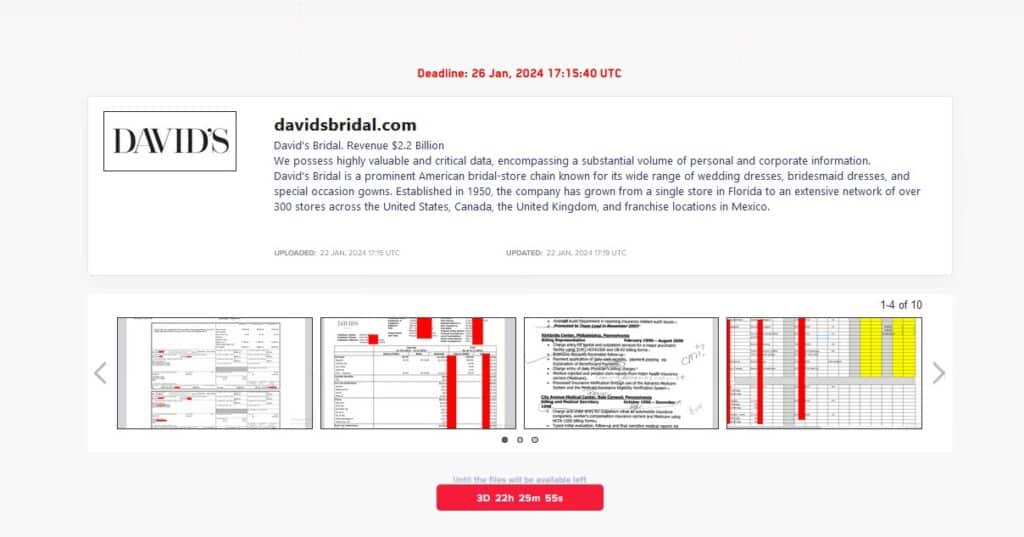 david's bridal lockbit