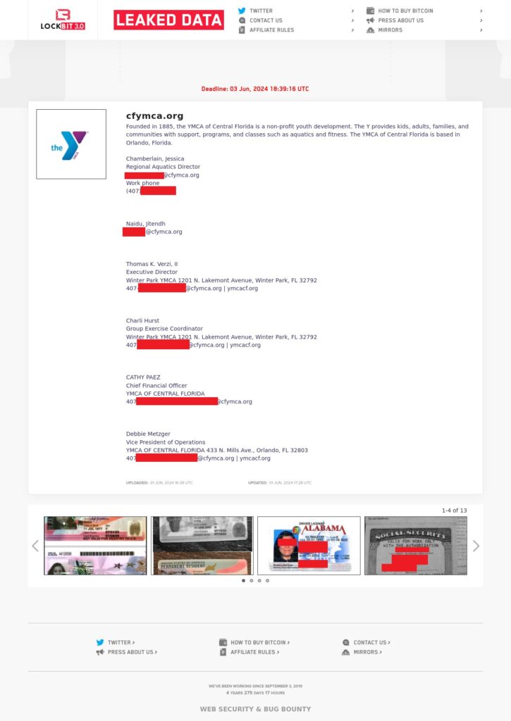 florida ymca ransomware