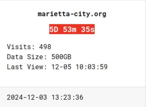 RansomHub claims attack on Marietta Schools on its leak site.
