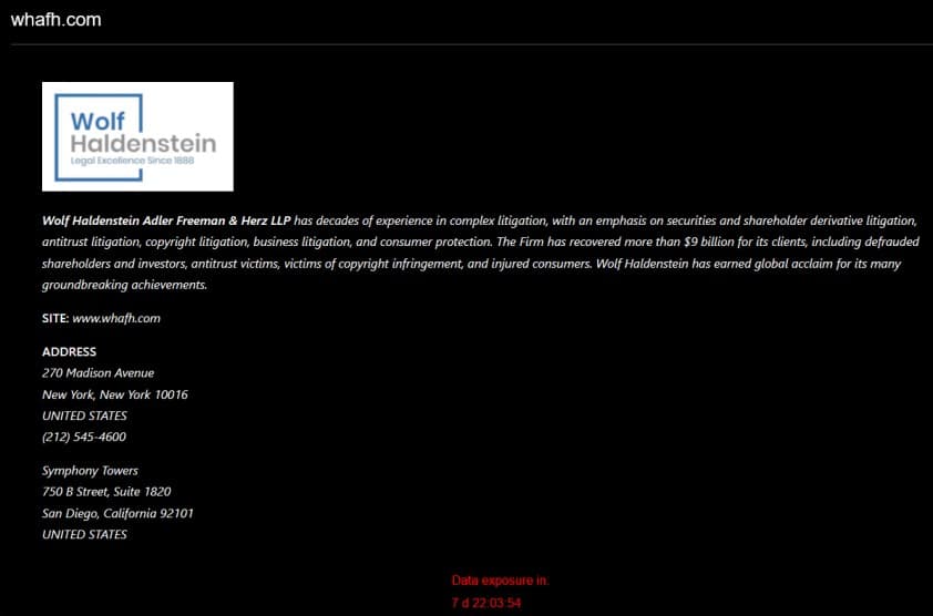 wolf haldenstein black basta ransomware